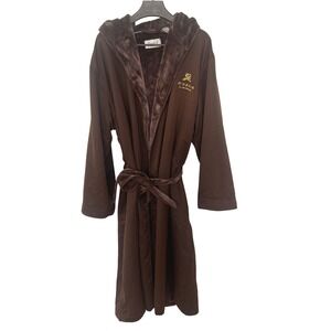 St Regis San Francisco Mansfield Brown Hooded Plush Lined Luxury Spa Robe L/XL